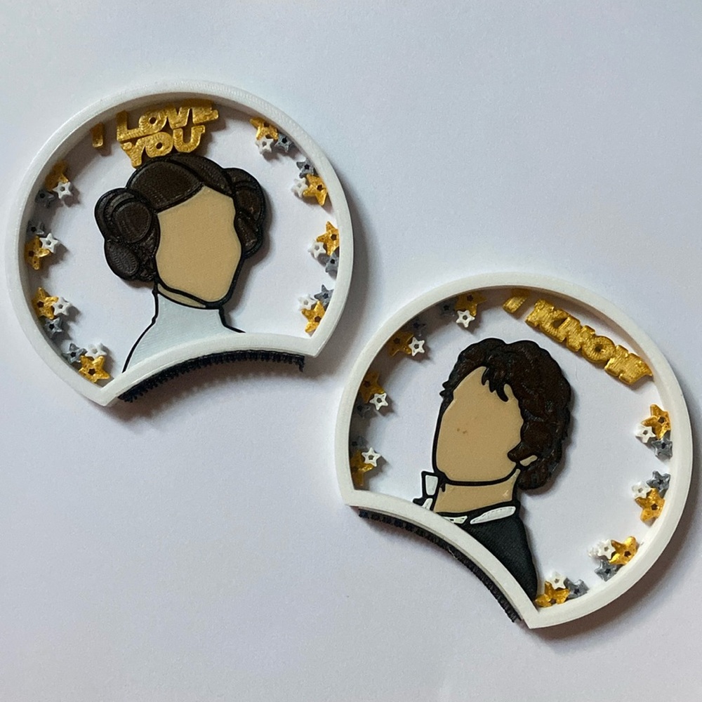New, never worn 3d printed Star Wars interchangeable ears